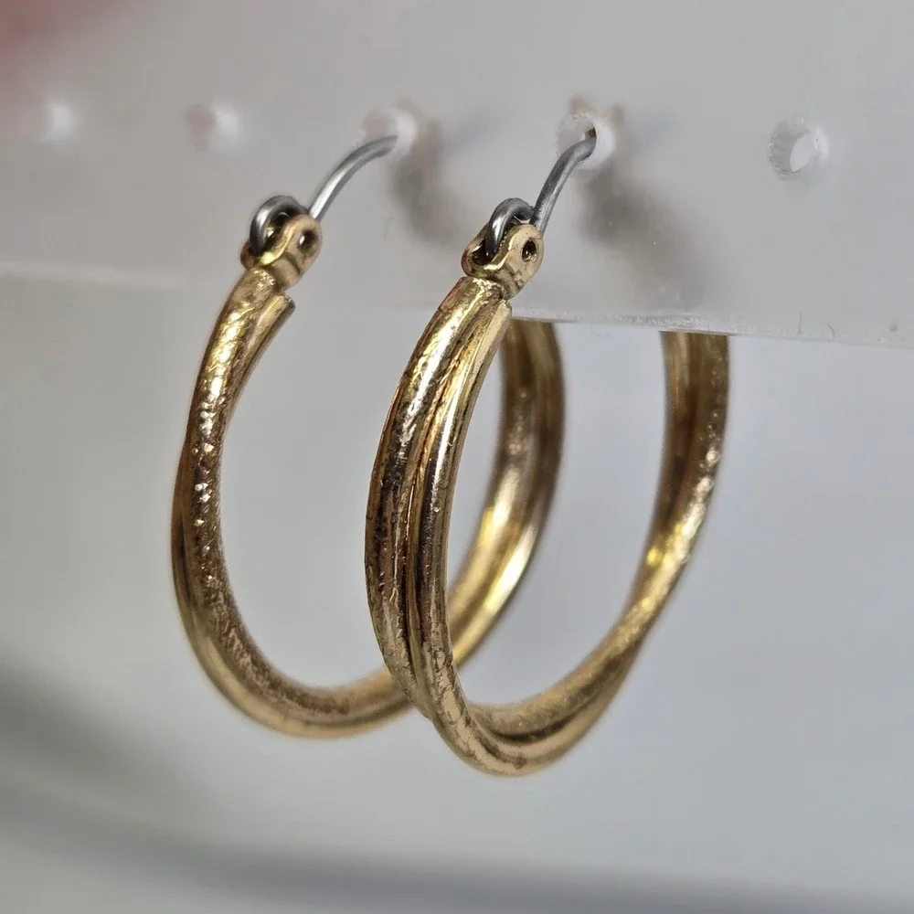 Gold Toned Twisted Design 1